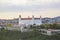 Beautiful view of the Bratislava castle on the banks of the Danube in the old town of Bratislava, Slovakia