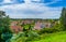 Beautiful view of breskens city behind the dunes, Zeeland, the Netherlands