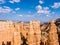 Beautiful view of Bryce canyon cliffs