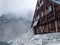 Beautiful view of Cabane d\'Orny, an Alpine hut in the Swiss Alps. Hiking and Mountain climbing