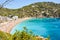 Beautiful view in Cala Sant Vicent, Ibiza, Islas Baleares, Spain