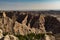 Beautiful view on the canyon , Badlands National Park , SD , USA