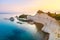Beautiful view of Cape Drastis in Corfu in Greece