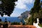 Beautiful view of Capri Island from terrace