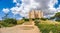 Beautiful view of Castel del Monte, the famous castle built in an octagonal shape by the Holy Roman Emperor Frederick II in