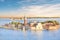 Beautiful view of the Cathedral of San Giorgio Maggiore, on an island in the Venetian lagoon, Venice, Italy