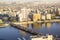 Beautiful view of the center of Cairo and Zamalek island from the Cairo Tower in Cairo