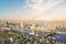 Beautiful view of the center of Cairo and Zamalek island from the Cairo Tower in Cairo