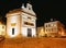 Beautiful view of the Chapel of Sao Goncalinho and surrounding area, late at night and fully illuminated.