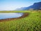 Beautiful view of chulliyar dam and nelliampathy mountains in Palakkad, Kerala, India. 