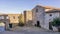 Beautiful view of the Church of San Giorgio in the historic center of Montemerano, Grosseto, Tuscany, Italy