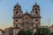 Beautiful view of the Church of the Society of Jesus in Cusco, Peru