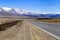 Beautiful view of Chuya Highway in Chuya Steppe, empty road in Altai Republic, Siberia, Russia.