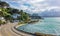 Beautiful view of the city at the seashore in Evans Bay, Wellington, New Zealand