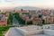 Beautiful view of the city of Yerevan and Mount Ararat from Cascade