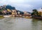 Beautiful view of the cityscape of Verona, river Adige and historic stone bridge Ponte Pietra. Italy