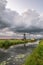 Beautiful view of classic dutch landscape and clouds