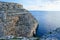Beautiful view of the cliff in Malta Coastline