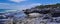 Beautiful view of the cliffs marking the starting point of a coastal hikiing pathway in De Hoop Nature Reserve