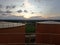 A beautiful view of clouds between two storages of crude palm oil