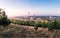 Beautiful view on coal mining \\\'Boze Dary\\\' in Katowice, Silesia, Poland seen from mining heap at sunrise.