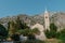 Beautiful view of the coast of Kotor Bay and St.Eustace& x27;s Church in the village Dobrota in Montenegro. Church of St
