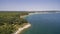 Beautiful view of the coastline of the Black Sea from Above