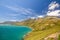 Beautiful view of the coastline at Chapman`s Peak Drive between Hout Bay and Noordhoek near Cape Town