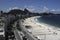 Beautiful view of Copacabana beach and Leme in Rio de Janeiro
