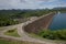 Beautiful view on dam, Thailand