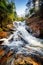 Beautiful view of the Datanla waterfall with crystal clear water