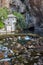 Beautiful view of the Dervish House under the rock in Blagaj. Bosnia and Herzegovina