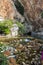 Beautiful view of the Dervish House under the rock in Blagaj. Bosnia and Herzegovina