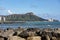 Beautiful view of the Diamond Head Crater volcanic tuff cone on the Hawaiian island