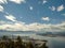 Beautiful view of Downtown Kelowna and Okanagan lake from Knox Mountain overlook. BC, Canada.