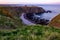 Beautiful view of the Dunnottar Castle on the northeast coast of Scotland