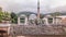 Beautiful view of the Emperor`s Mosque in Sarajevo on the banks of the Milyacka River timelapse hyperlapse, Bosnia and