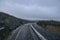 Beautiful view of empty motorway M50 Dublin, Ireland. Transportation during Level 5 restrictions in Dublin. Irish winter weather