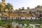 Beautiful view of empty Souk Madinat Jumeirah during sunset.