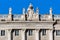 Beautiful view of the facade of the Royal Palace of Madrid, Spain