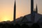 Beautiful view of the faisal mosque.