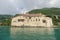 Beautiful view of famous Chateau de Chillon at Lake Geneva