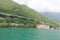 Beautiful view of famous Chateau de Chillon at Lake Geneva