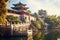 Beautiful view of the famous Forbidden City in Beijing, mperial Summer Palace in Beijing,China, AI Generated