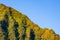 Beautiful view of the famous mountain landscape near the haiku stairs on a blue sky background