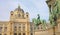 Beautiful view of famous Naturhistorisches Museum Natural History Museum in Marie-Theresien Platz square and sculpture in Vienna