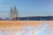 Beautiful view of the fields, meadows, the village and the river Sviyaga. Panorama of the famous Sviyaga river from a high