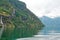 Beautiful view of Flam Fjord from a cruise boat trip