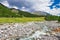 Beautiful view from Fluela Pass near Davos, Grisons, Switzerland