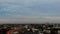 Beautiful view of the flying over center of the old town city Uzhgorod Ukraine